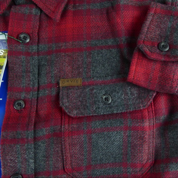Orvis Heavyweight Flannel Plaid Shirt Jacket NWT - Picture 4 of 8